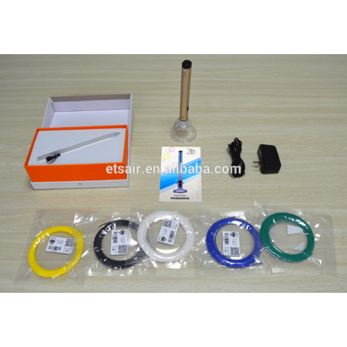 High Quality Etsair 2017 New Low Temperature Kids Toy 3D Printer Pen Drawing Starter Kit With PCL Filament For Gift